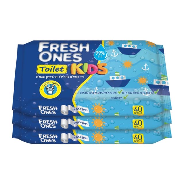 נייר טואלט פרש וואנס מתכלה לילדים 3 יח