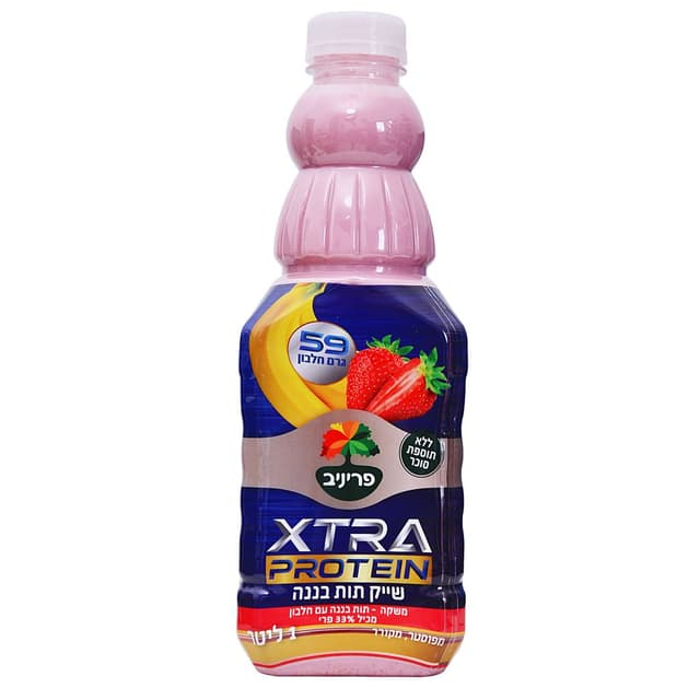 שיק תות בננה חלבון1ליטר