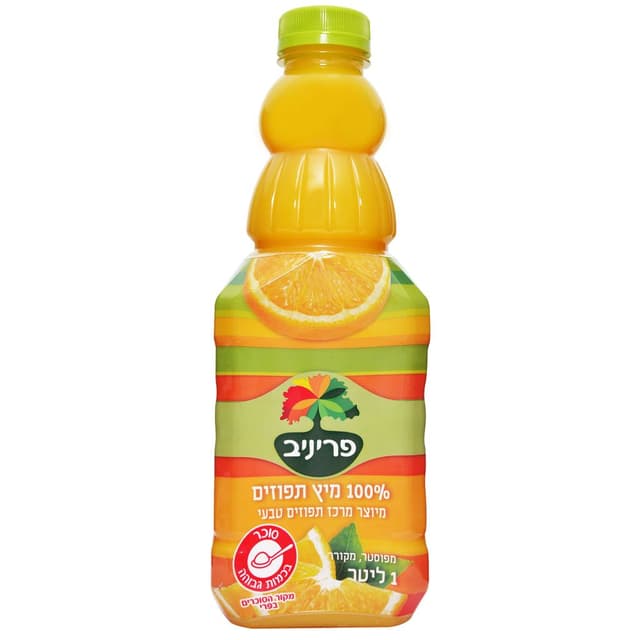 מיץ תפוזים סחוט עשוי מרכז 1 ל'