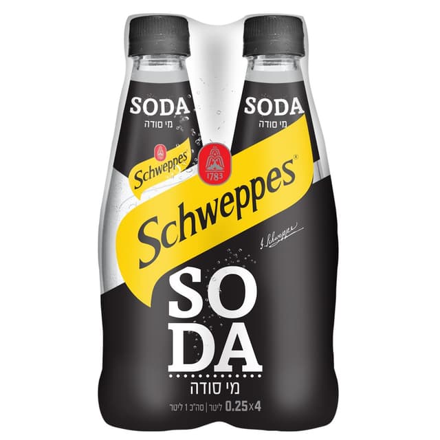 שוופס סודה מארז רביעייה 250 מ"ל