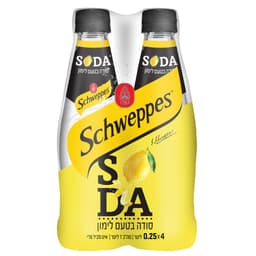 שוופס סודה לימון מארז רביעייה 250 מ"ל