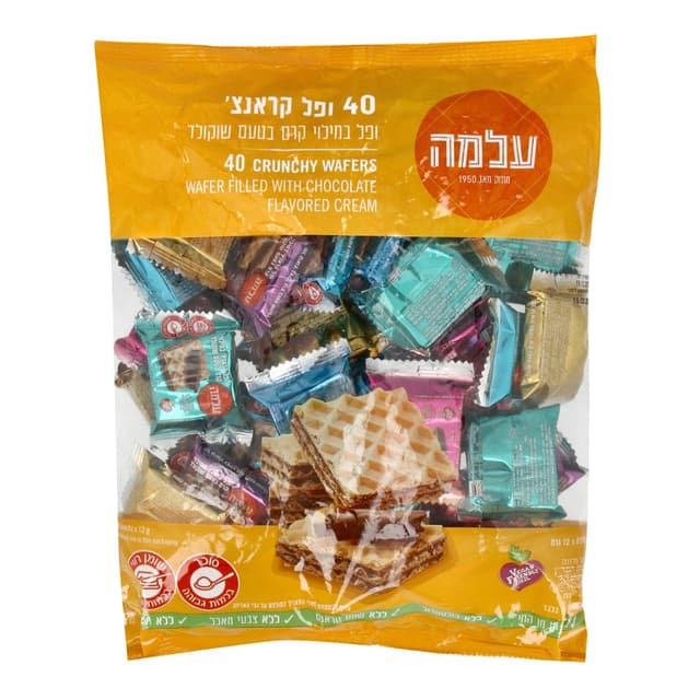 וופל מיני קראנץ 40 יח' * 12 ג' עלמה