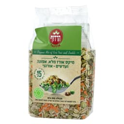 מיקס אורז מלא אפונה ועדשים אורגני 250 גר