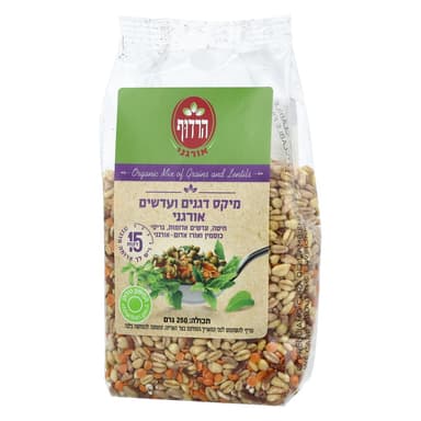 מיקס דגנים ועדשים אורגני 250 גרם