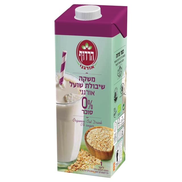 משקה שיבולת שועל 0% סוכר אורגני 1 ל