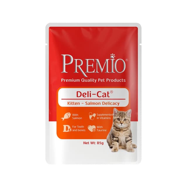 פאוץ סלמון קיטן ברוטב 85 ג' פרמיו