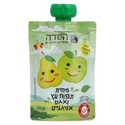 מחית אגס ותפוח עץ אורגני 100 גרם