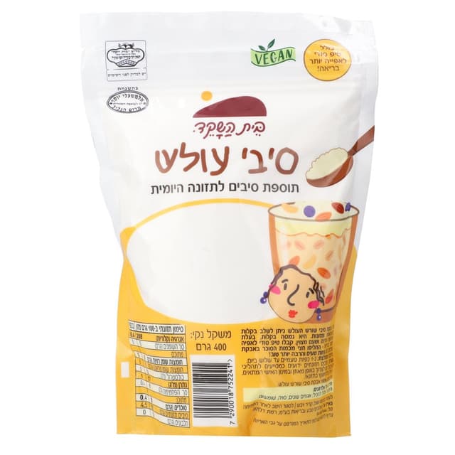 אבקת סיבי עולש בית השקד 400 גרם