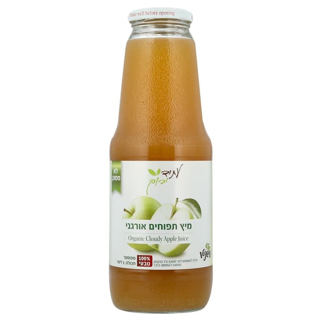 מיץ תפוחים אורגני לא מסונן 1 ליטר