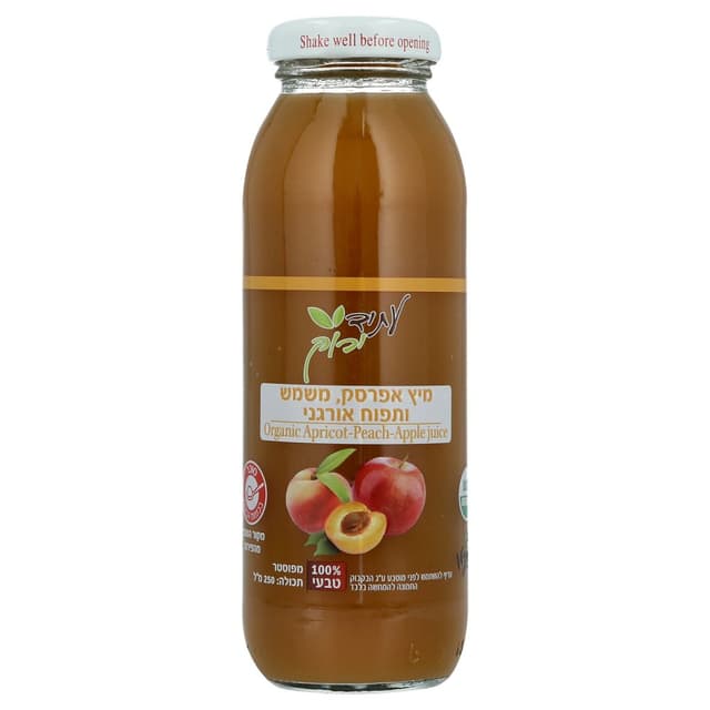 מיץ אפרסק משמש תפוח אורגני  250 מ"ל