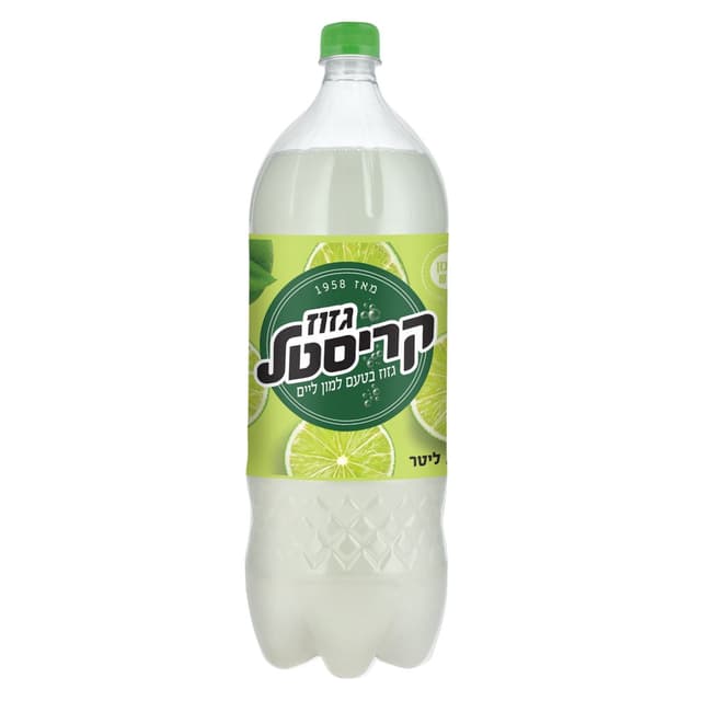 משקה מוגז בטעם לימון ליים 2 ל' קריסטל