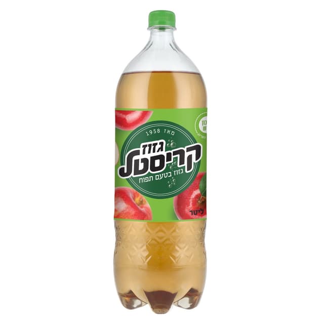 משקה מוגז בטעם תפוחים 2 ל' קריסטל