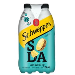 רביעיית סודה בטעם אננס * 1.5 ל' שוופס