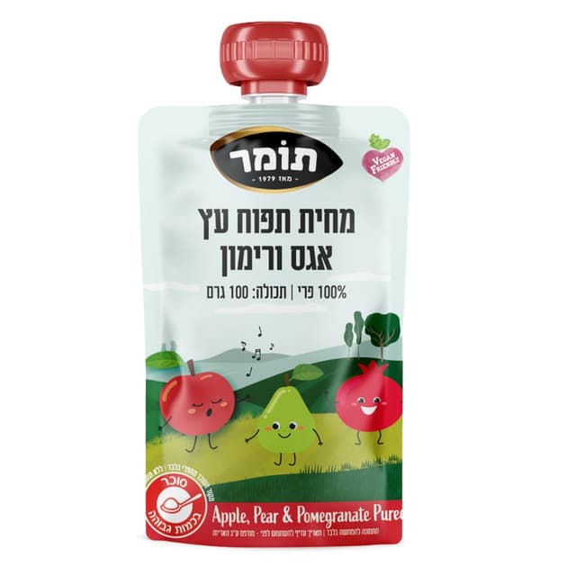 סקוויז מחית תפו"ע אגס ורימון 100 גרם