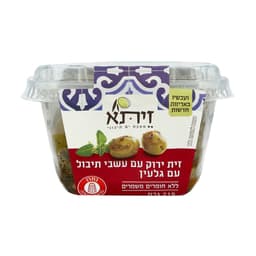 זית ירוק עם עשבי תיבול עם גלעין 215 גר