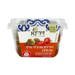 זית ירוק צילי חריף עם גלעין זיתא 215 גר
