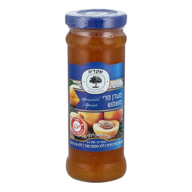 מעדן משמש ללא סוכר שקדיה 284 ג'