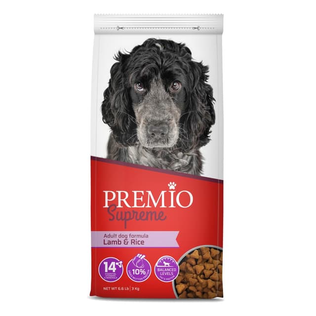 פרמיו סופרים עם כבש ואורז לכלב בוגר