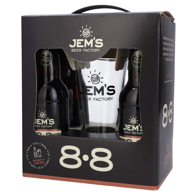 מארז גמס 4 בקבוקים+כוס