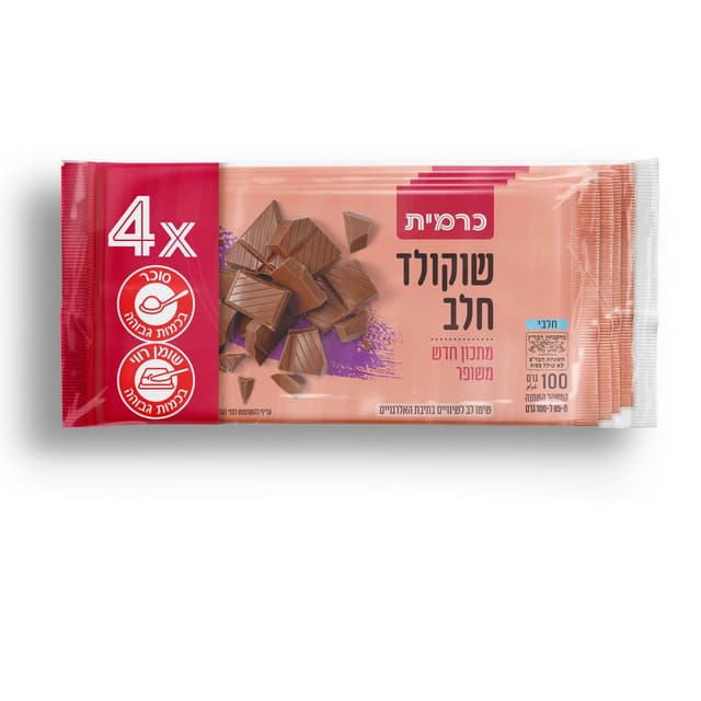 רביעית שוקולד חלב כר