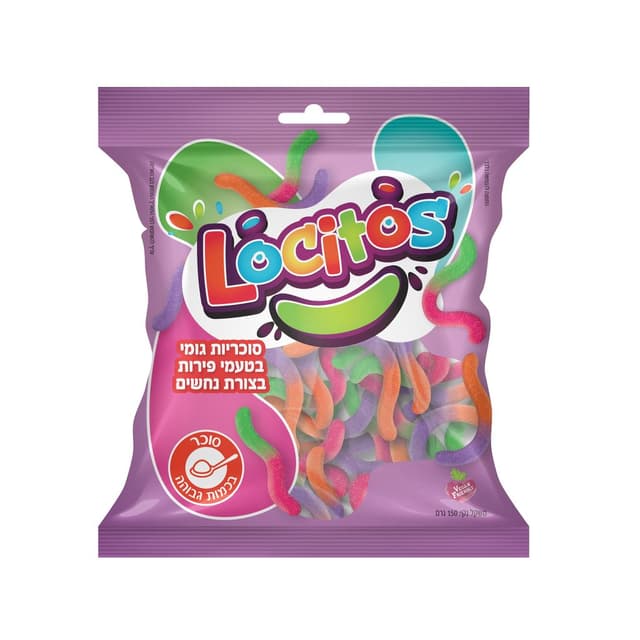 לוקיטוס - גומי נחשים בטעם פירות 150 גרם