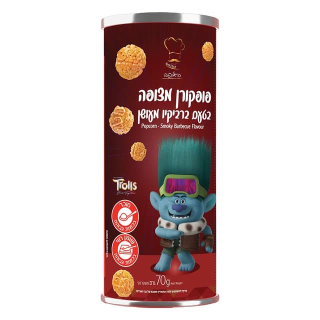 חטיף פופקורן מצופה בטעם ברביקיו  70 גר