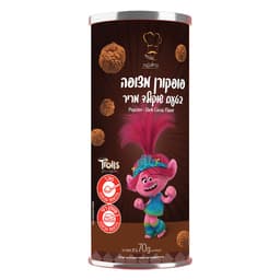 חטיף פופקורן מצופה בטעם שוקולד מריר 70 ג