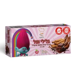 טרולים גליליות וופל בטעם שוקולד  100 ג