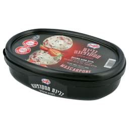 מסקרפונה עם תות ונטיפי שוקולד חלב 1.2 ל' פלדמן