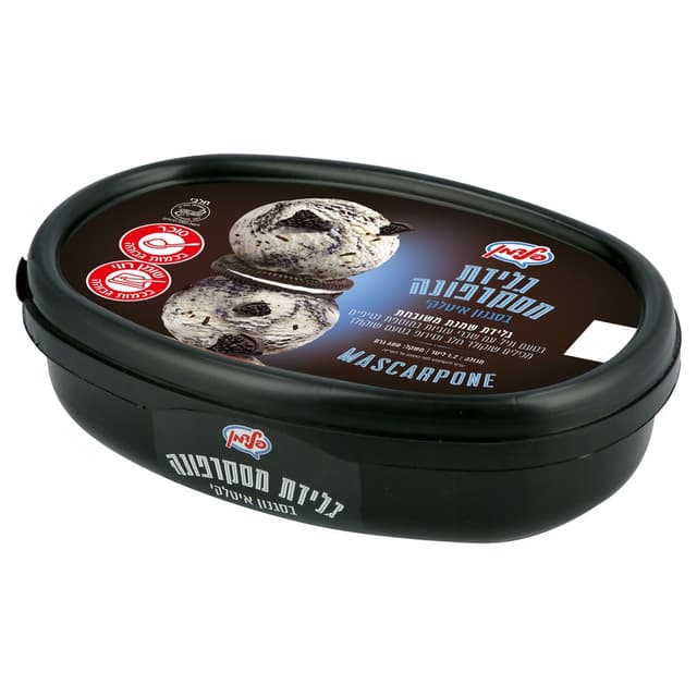 מסקרפונה עם עוגיות  ונטיפי שוקולד חלב 1.2 ל" פלדמן