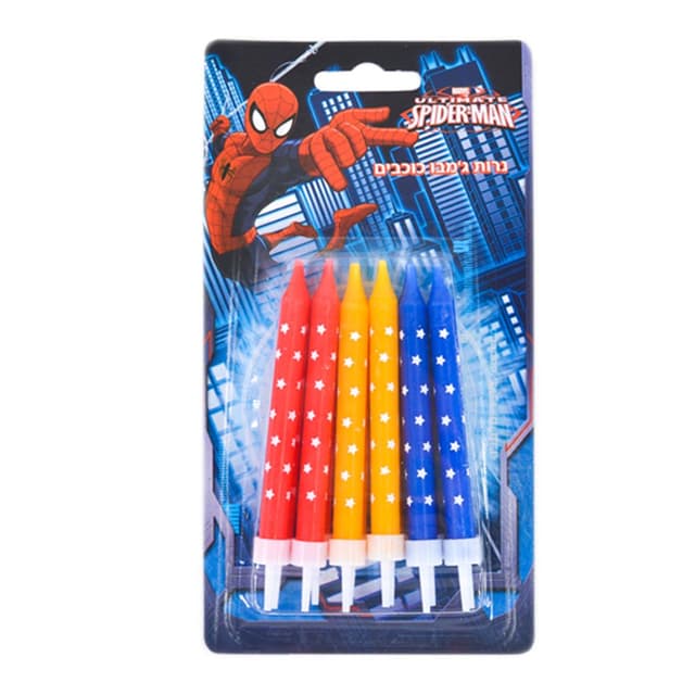 נרות גמבו כוכבים - ספיידרמן