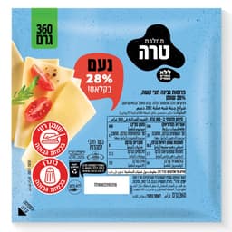 נעם גבינה צהובה וואקום 28% 360 גרם