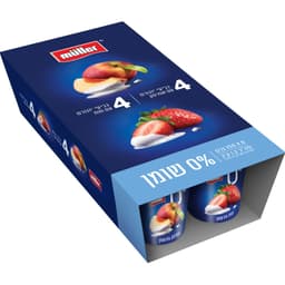 מאגדת תות ואפרסק מולר סימפלי 0% 8*150 גר