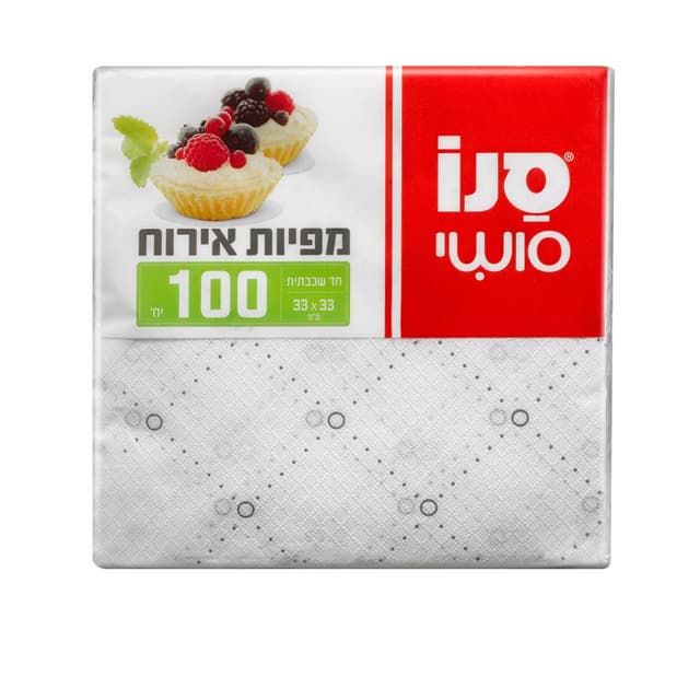 סנו סושי מפיות מודפסות 100 יח