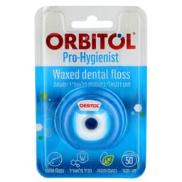 אורביטול - חוט דנטלי עם שעווה ופלואוריד 50 מטר