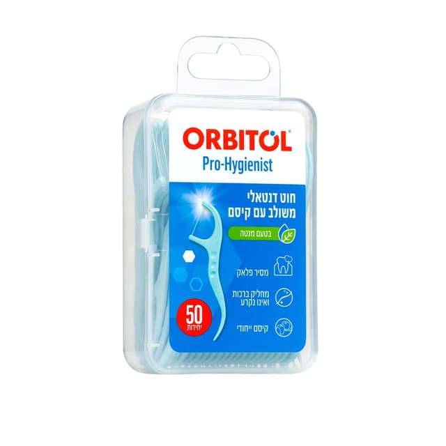 אורביטול חוט דנטלי+ קיסם 50 יחידות