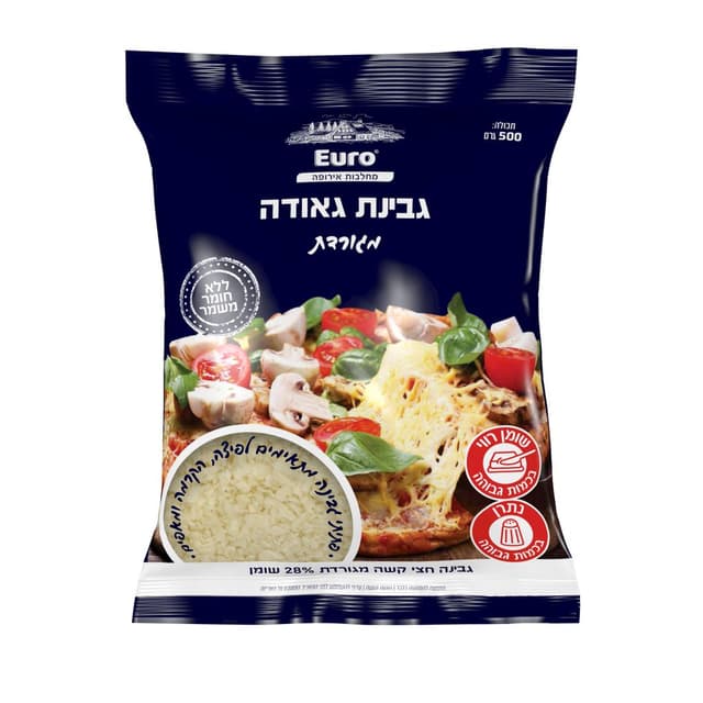 גבינה גאודה מגורדת 28% 500 גר