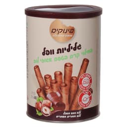 גלילי וופל וקרם אגוזי לוז פינוקים 400 גר