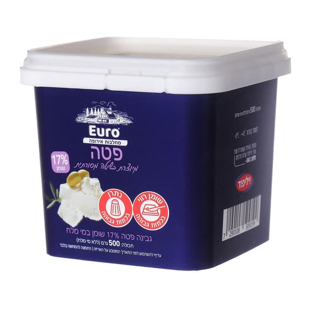 גבינת פטה 500 גר 17% EURO