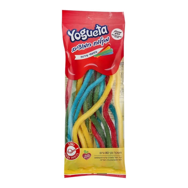 יוגטה - מקלות ממולאות מסוכרות פירות 80 גרם