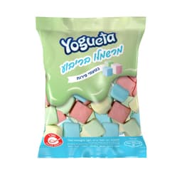 יוגטה - מרשמלו בטעמי פירות בצורת קוביות 150 גרם