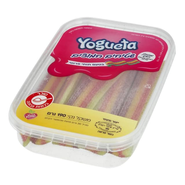 יוגטה - שטיחים חמוצים מסוכרים בטעם תותי פרוטי 220 גר'