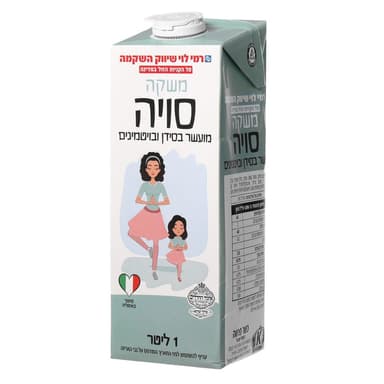 משקה סויה מועשר סידן
