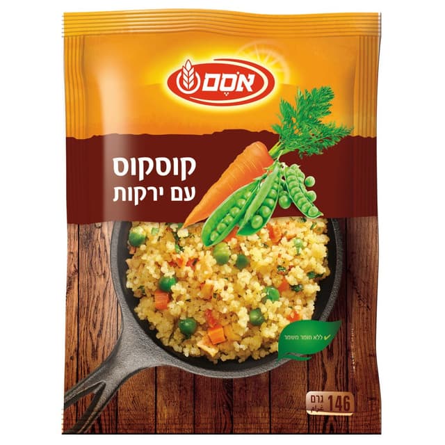 תבשיל קוסקוס עם ירקות 146 גרם אסם