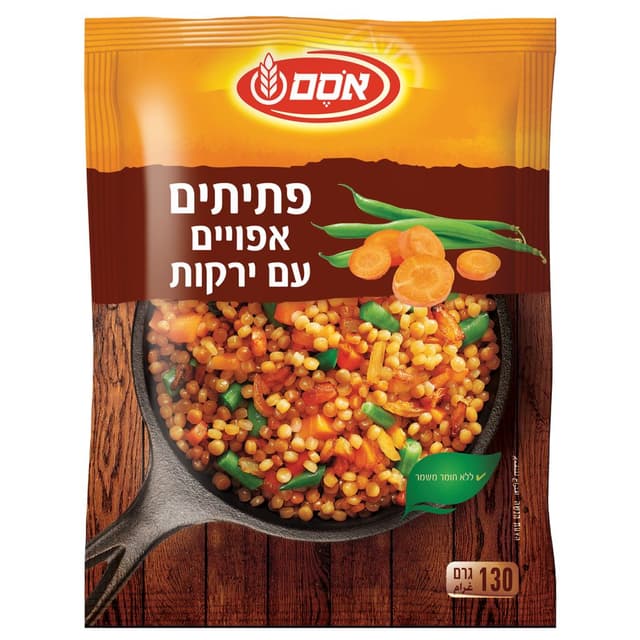 תבשיל פתיתים אפויים עם ירקות 130 גרם