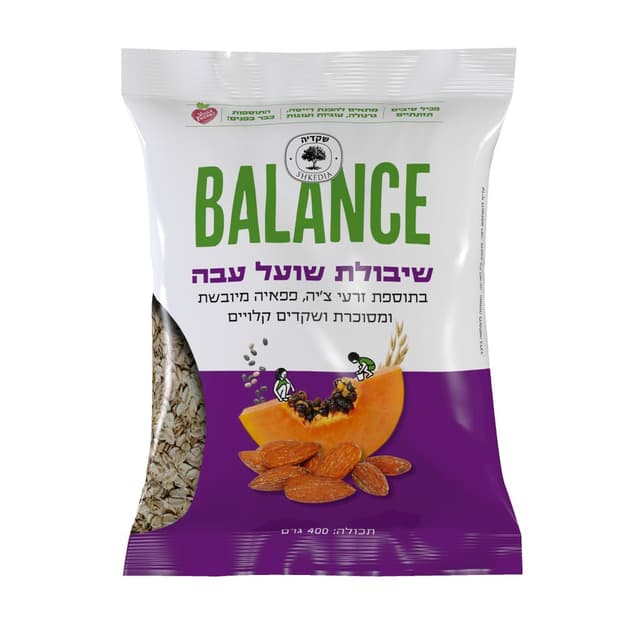 קוואקר בתוספת זרעי צ`יה פפאיה ושקדים