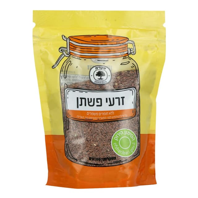 זרעי פשתן 300גר שקדי