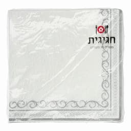 מפית מובלטת לבן הדפס