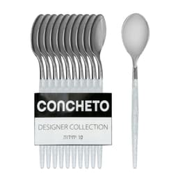 כף נצנץ כסף 10יח