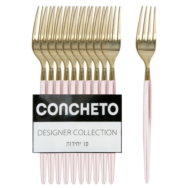 מזלג (10יח') ורוד זה